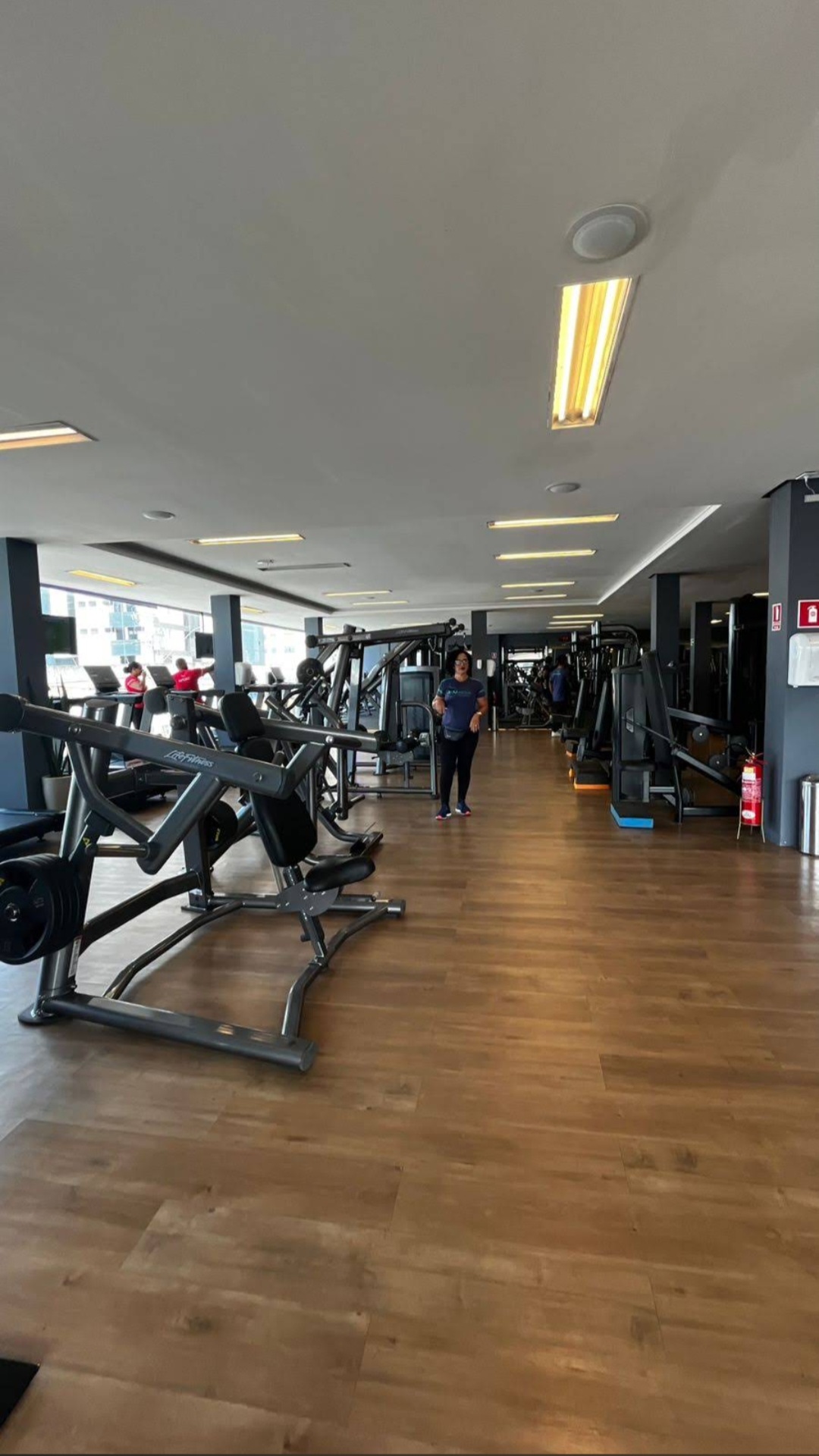Amplo salão de treino